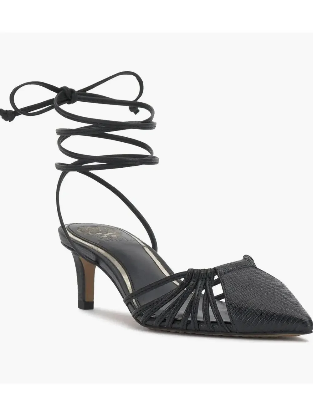 (RC) Vince Camuto Kota Ankle Wrap Pointed Toe Pump Women's Size 9M Black New